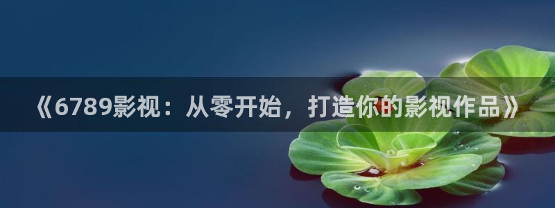 斑马140：《6789影视：从零开始，打造你的影视作品》